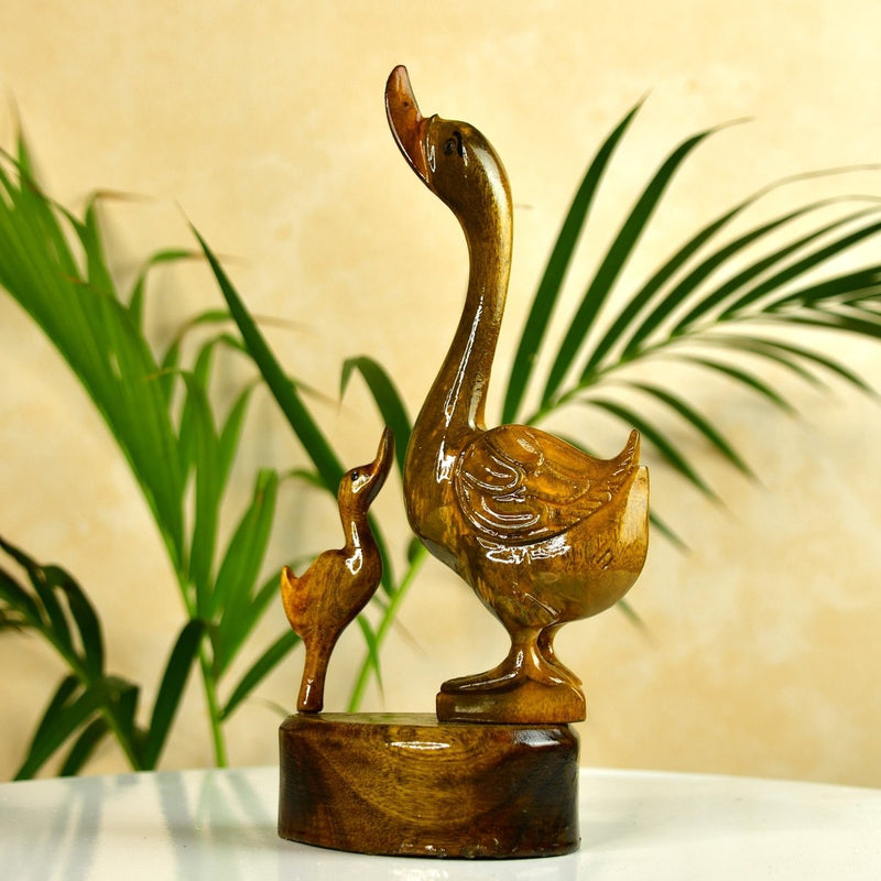 Sowpeace Wooden Duck Set: Artisan Home Decor Accent – view 2