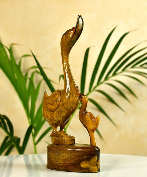 Sowpeace Wooden Duck Set: Artisan Home Decor Accent