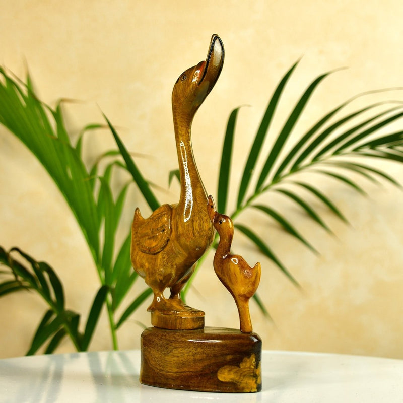 Sowpeace Wooden Duck Set: Artisan Home Decor Accent – view 1