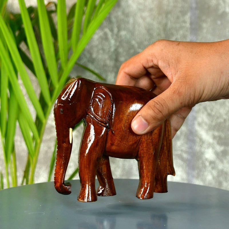 Sowpeace Wooden Elephant: Artisan Tabletop Decor Masterpiece – view 5