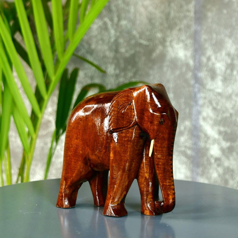 Sowpeace Wooden Elephant: Artisan Tabletop Decor Masterpiece – view 6