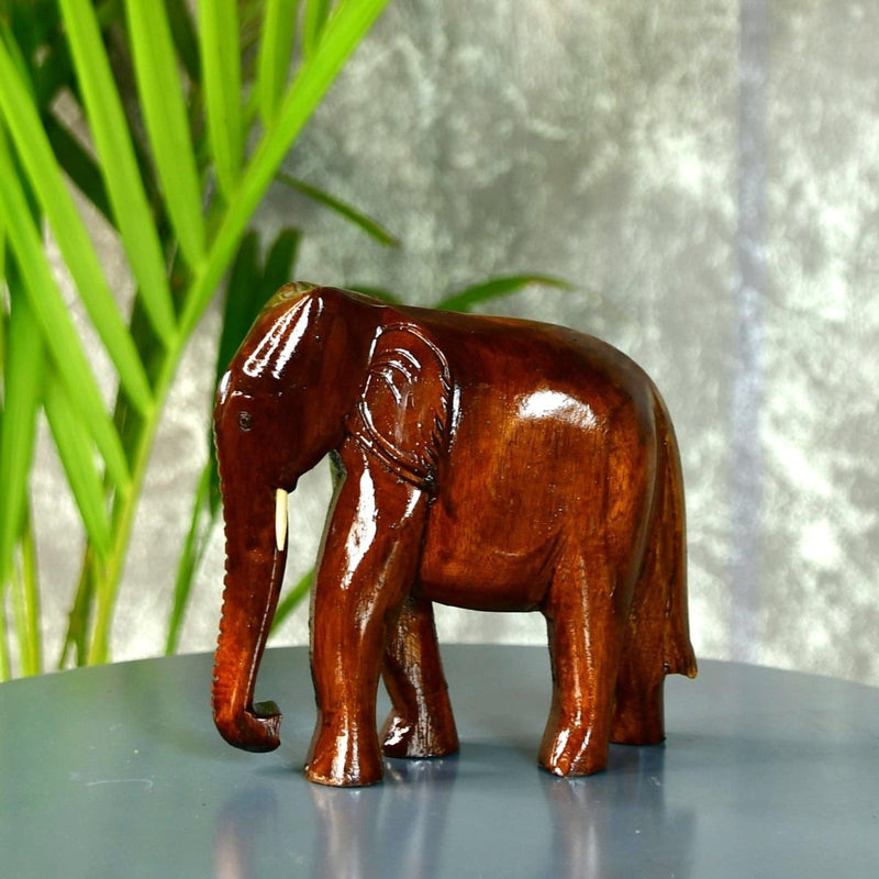 Sowpeace Wooden Elephant: Artisan Tabletop Decor Masterpiece – view 1