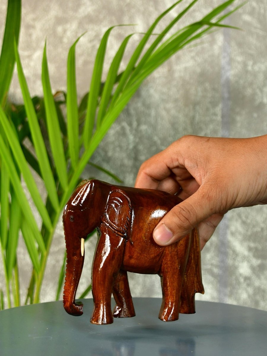 Sowpeace Wooden Elephant: Artisan Tabletop Decor Masterpiece - Wooden - Sowpeace - Sowpeace Wooden Elephant: Artisan Tabletop Decor Masterpiece - Wood - ELDN - WDN - TT - Sowpeace