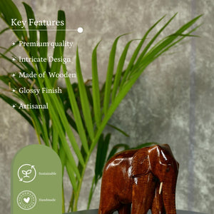 Sowpeace Wooden Elephant: Artisan Tabletop Decor Masterpiece - Wooden - Sowpeace - Sowpeace Wooden Elephant: Artisan Tabletop Decor Masterpiece - Wood - ELDN - WDN - TT - Sowpeace