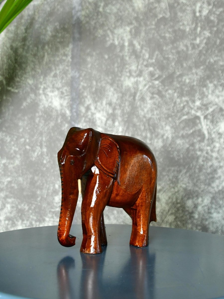 Sowpeace Wooden Elephant: Artisan Tabletop Decor Masterpiece - Wooden - Sowpeace - Sowpeace Wooden Elephant: Artisan Tabletop Decor Masterpiece - Wood - ELDN - WDN - TT - Sowpeace