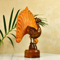 Sowpeace Wooden Peacock: Artisan Bicolor Tabletop Decor - Tabletop - Sowpeace - Animal - New Arrivals