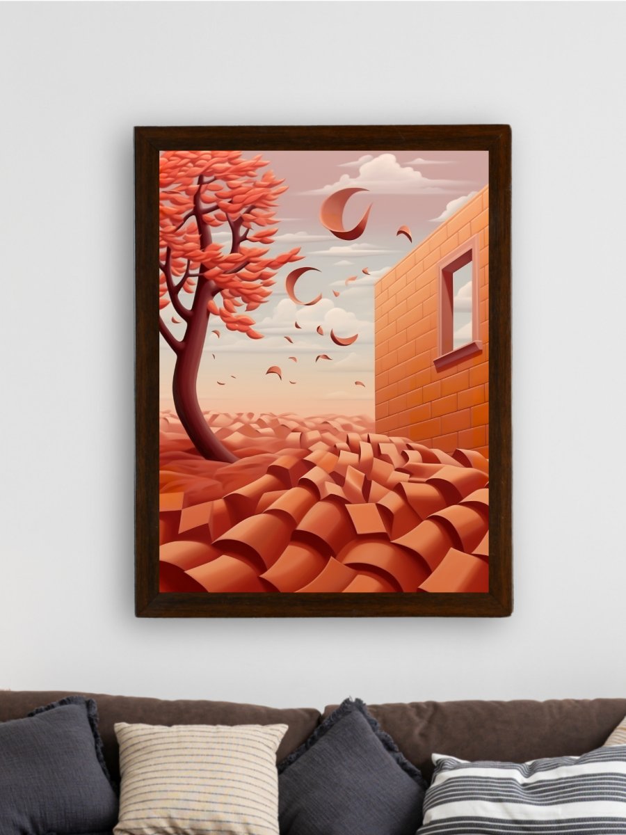 Sowpeace's Handcrafted 3D Autumn Windy Days Art – Premium Indian-Inspired Canvas Print for Stylish Home Decor