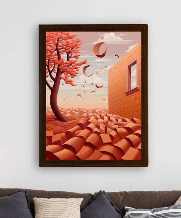 Sowpeace's Handcrafted 3D Autumn Windy Days Art – Premium Indian-Inspired Canvas Print for Stylish Home Decor — image 3