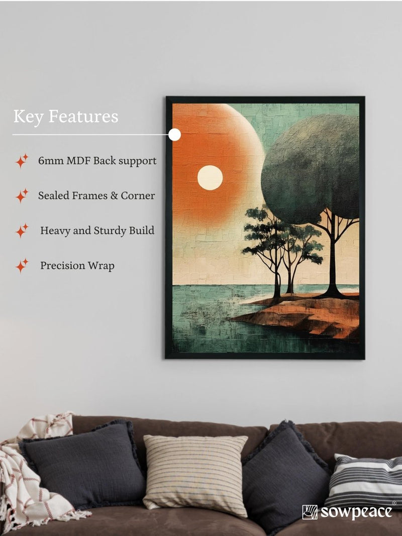 Sowpeace's Handcrafted Bohemian Indian Beach Abstract – Premium Canvas Print for Modern and Artistic Home Decor – view 6