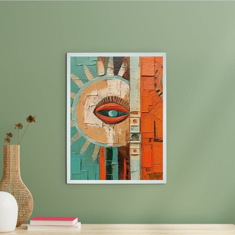 Sowpeace's Handcrafted Boho Sunny Day Abstract Art – Premium Indian-Inspired Canvas Print for Stylish Home Decoration – view 1