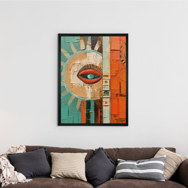 Sowpeace's Handcrafted Boho Sunny Day Abstract Art – Premium Indian-Inspired Canvas Print for Stylish Home Decoration – view 3