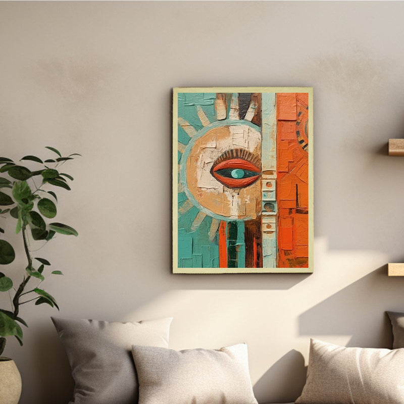 Sowpeace's Handcrafted Boho Sunny Day Abstract Art – Premium Indian-Inspired Canvas Print for Stylish Home Decoration – view 2