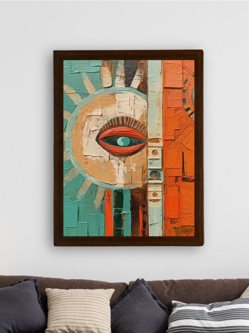 Sowpeace's Handcrafted Boho Sunny Day Abstract Art – Premium Indian-Inspired Canvas Print for Stylish Home Decoration – view 4