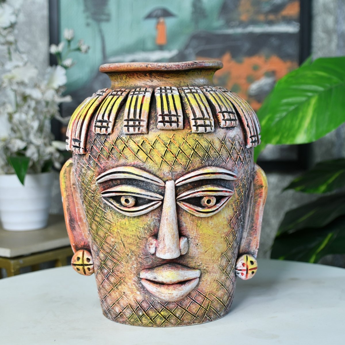 Sowpeace's Majestic Masculinity: Big Male Vase - terracotta tabletop - Sowpeace - Flower Vase - Terracotta