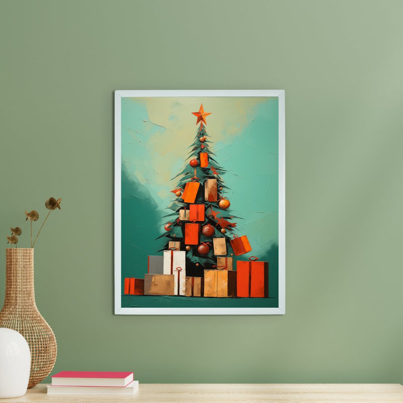 Sowpeace Joy: Handcrafted Tree of Hope Canvas Print – Premium Indian-Inspired Art for Elegant Holiday Decor – view 1