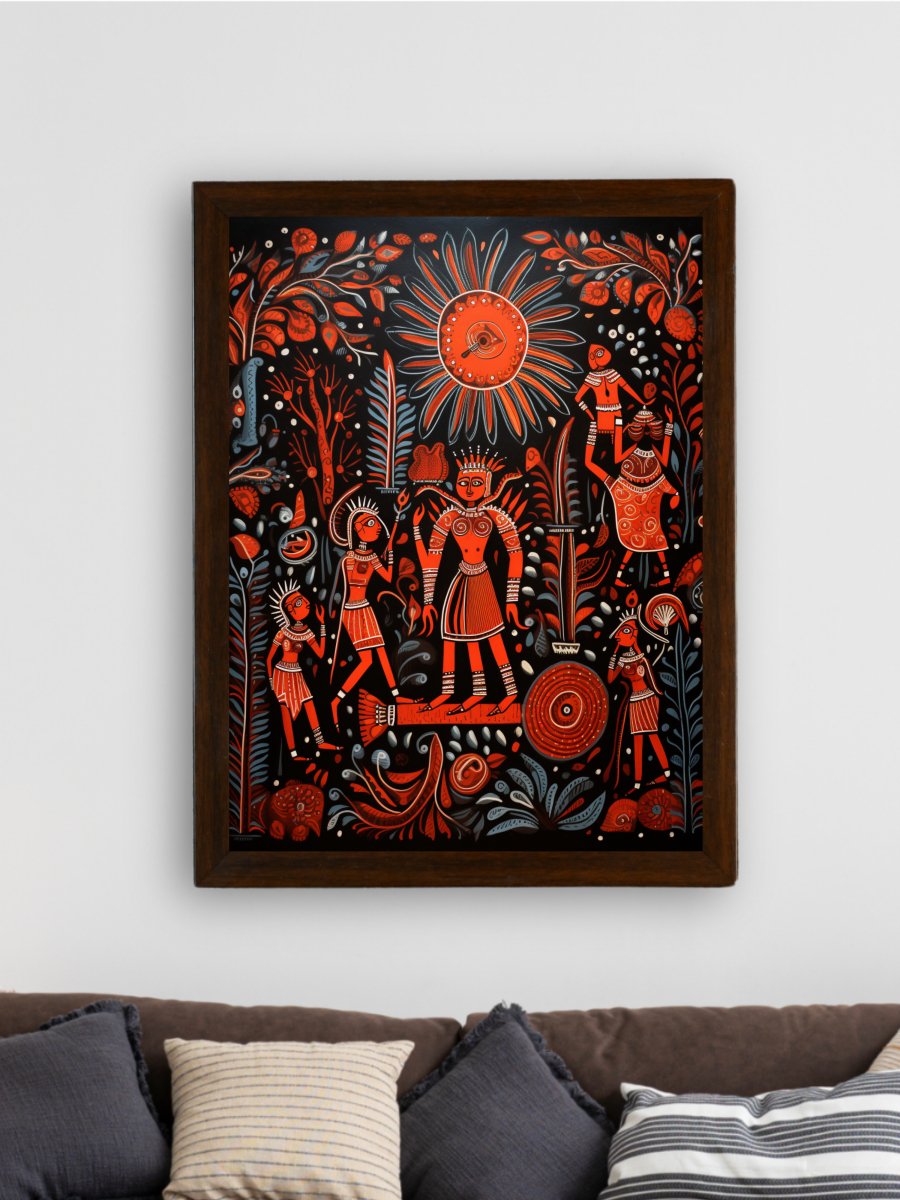 Sunny Soulmates: Sowpeace Handcrafted Family Love Canvas – Premium Indian - Inspired Art for Stylish Home Interiors - Wall painting - Chitran by sowpeace - Sunny Soulmates: Sowpeace Handcrafted Family Love Canvas – Premium Indian - Inspired Art for Stylish Home Interiors - CH - WRT - MOFA - Sowpeace