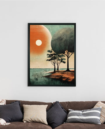 Sowpeace's Handcrafted Bohemian Indian Beach Abstract – Premium Canvas Print for Modern and Artistic Home Decor — alternate view