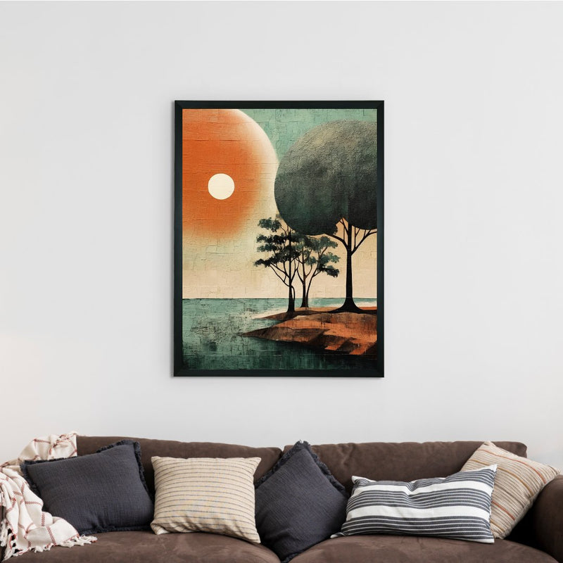 Sowpeace's Handcrafted Bohemian Indian Beach Abstract – Premium Canvas Print for Modern and Artistic Home Decor – view 2