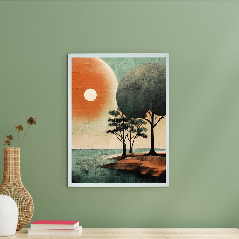 Sowpeace's Handcrafted Bohemian Indian Beach Abstract – Premium Canvas Print for Modern and Artistic Home Decor – view 1
