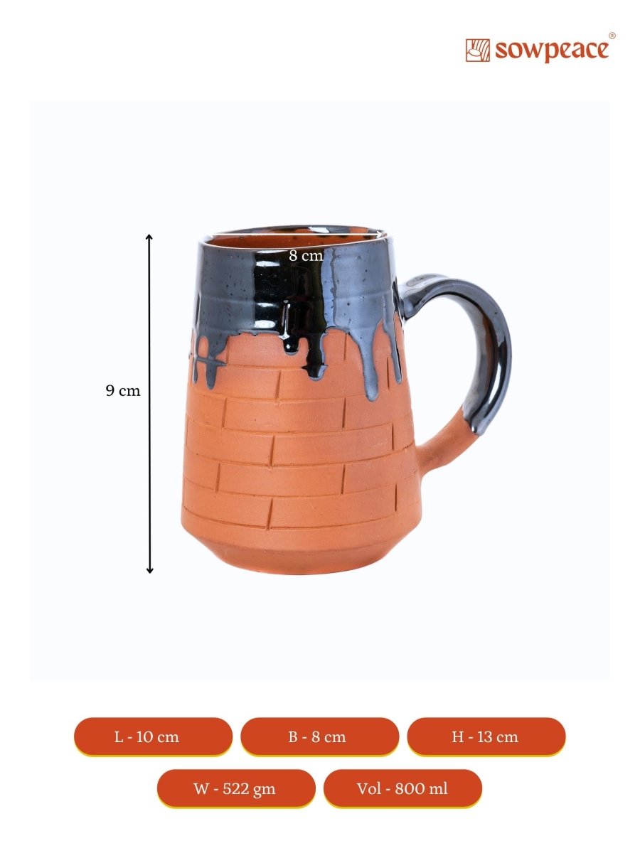 Terracotta Beer Mug: Stylish Home Decor and Kitchenware - Sowpeace - Terracotta Beer Mug: Stylish Home Decor and Kitchenware - Terr - Uten - Terr - TPTBM - Sowpeace