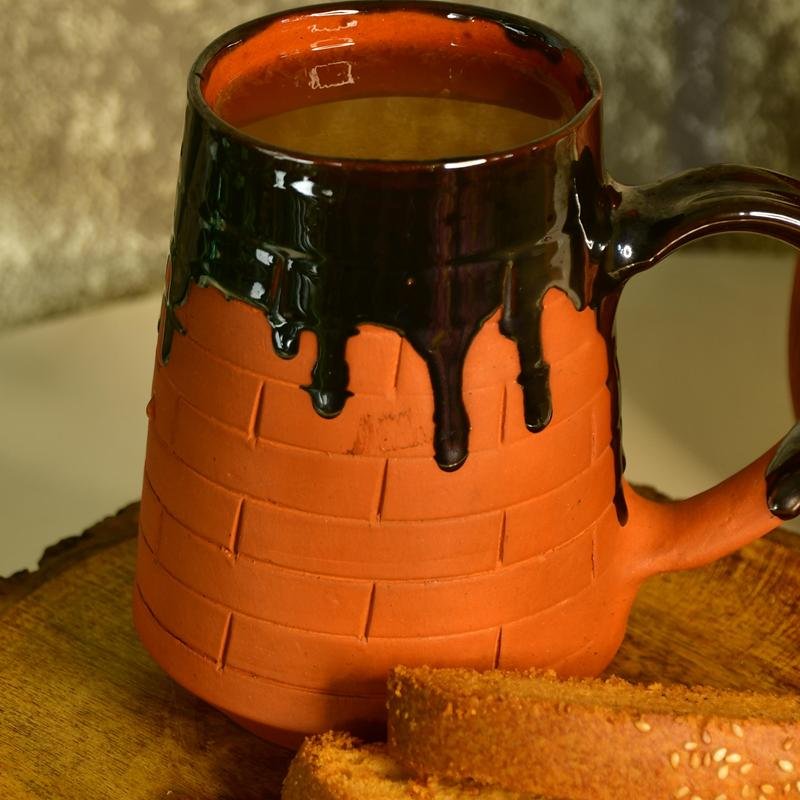 Terracotta Beer Mug: Stylish Home Decor and Kitchenware - Sowpeace - New Arrivals - Terracotta beer mug