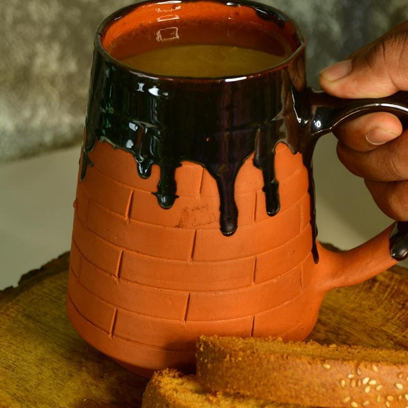 Terracotta Beer Mug: Stylish Home Decor and Kitchenware