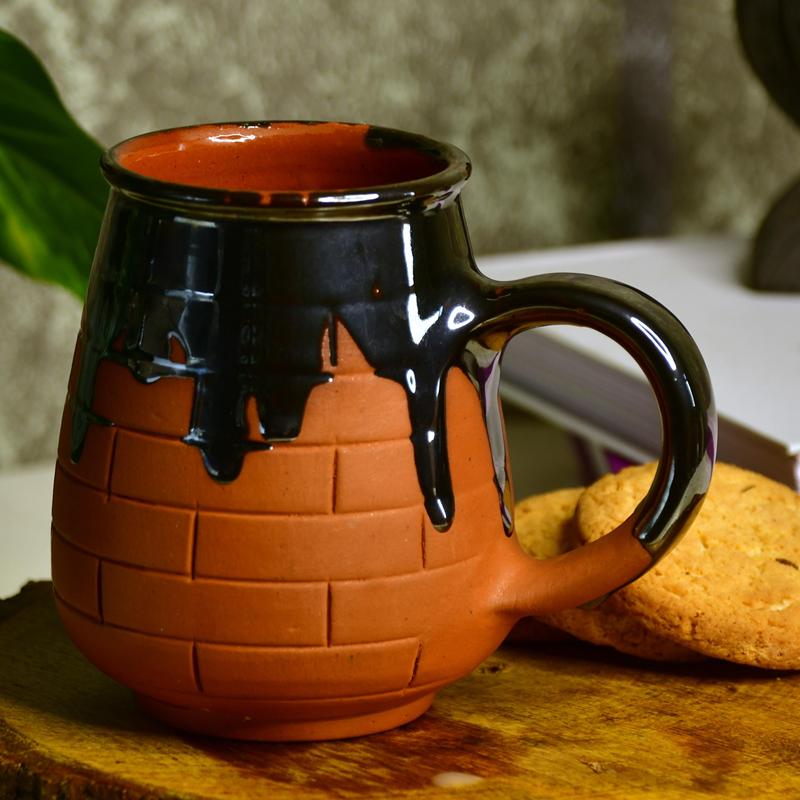 Terracotta Coffee Mug: Artful Fusion for Home and Kitchen - Sowpeace - New Arrivals - Terracotta Coffee mug