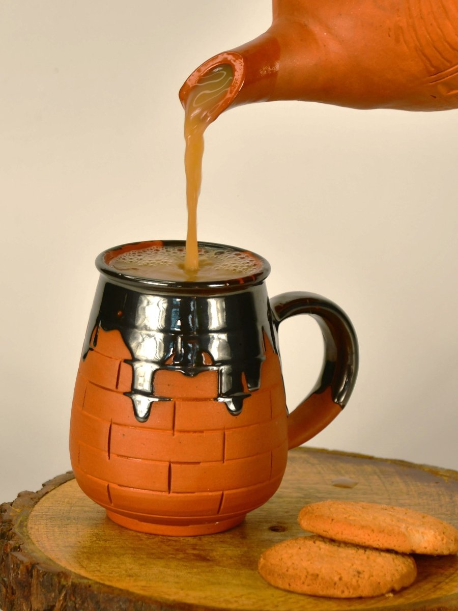 Terracotta Coffee Mug: Artful Fusion for Home and Kitchen