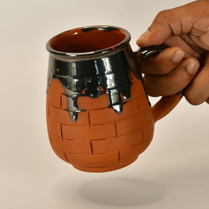 Terracotta Coffee Mug: Artful Fusion for Home and Kitchen - Sowpeace - New Arrivals - Terracotta Coffee mug