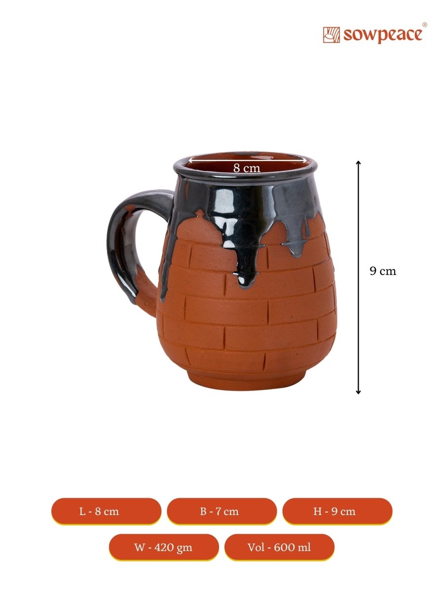 Terracotta Coffee Mug: Artful Fusion for Home and Kitchen