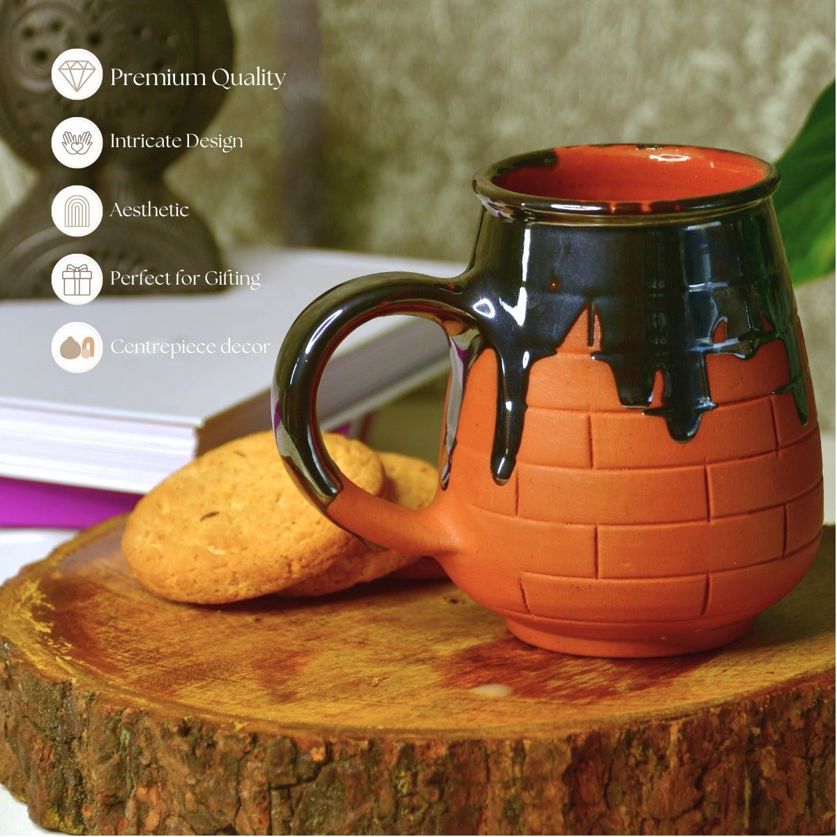 Terracotta Coffee Mug: Artful Fusion for Home and Kitchen - Sowpeace - New Arrivals - Terracotta Coffee mug