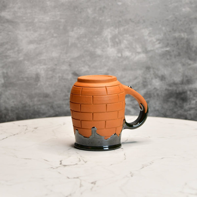 Terracotta Coffee Mug: Artful Fusion for Home and Kitchen – view 7