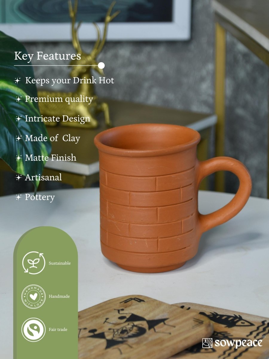 Terracotta Coffee Mug: Stylish, Functional Home & Kitchenware