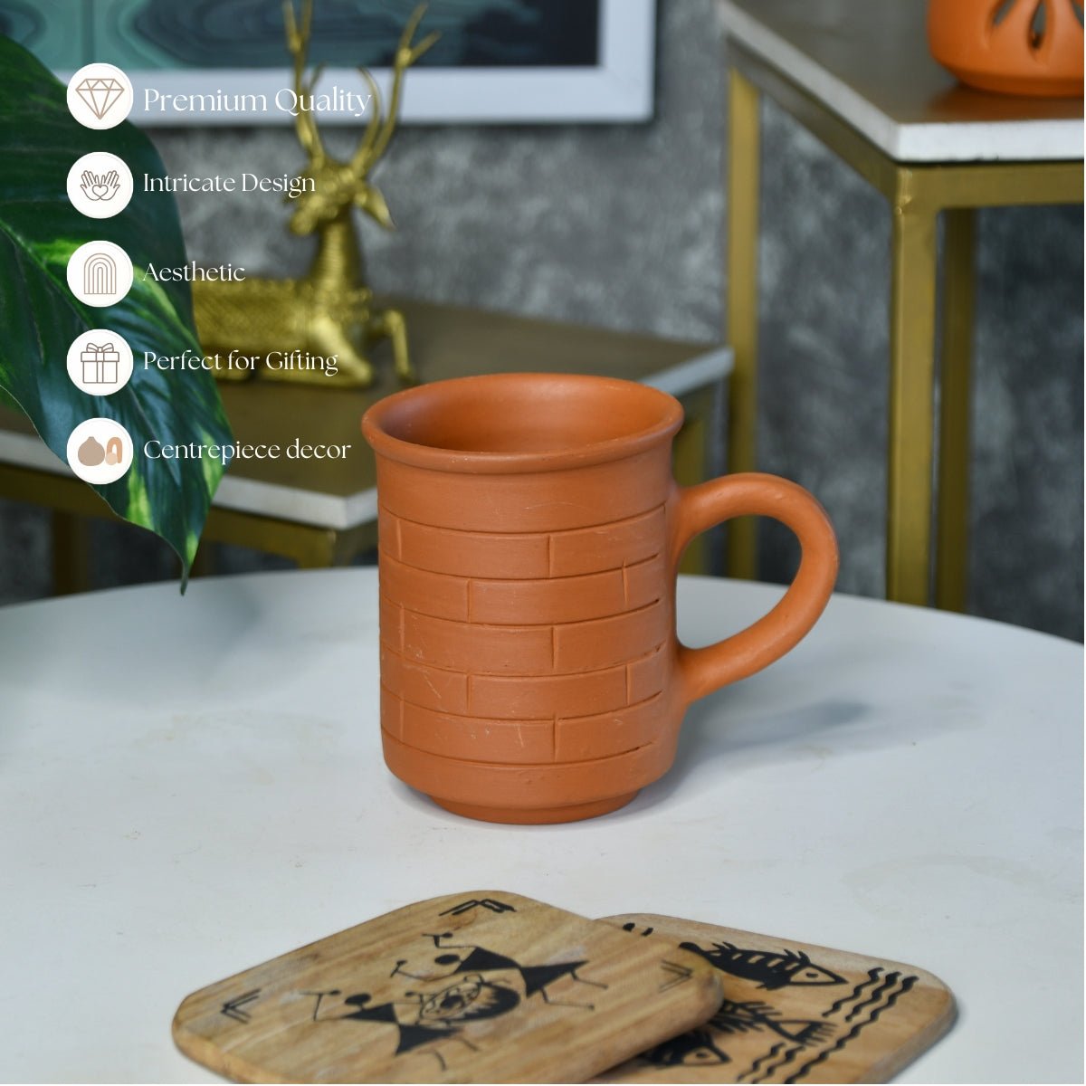 Terracotta Coffee Mug: Stylish, Functional Home & Kitchenware