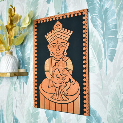 Terracotta Ganesh Janani: Artisan Wall Decor for Home Bliss