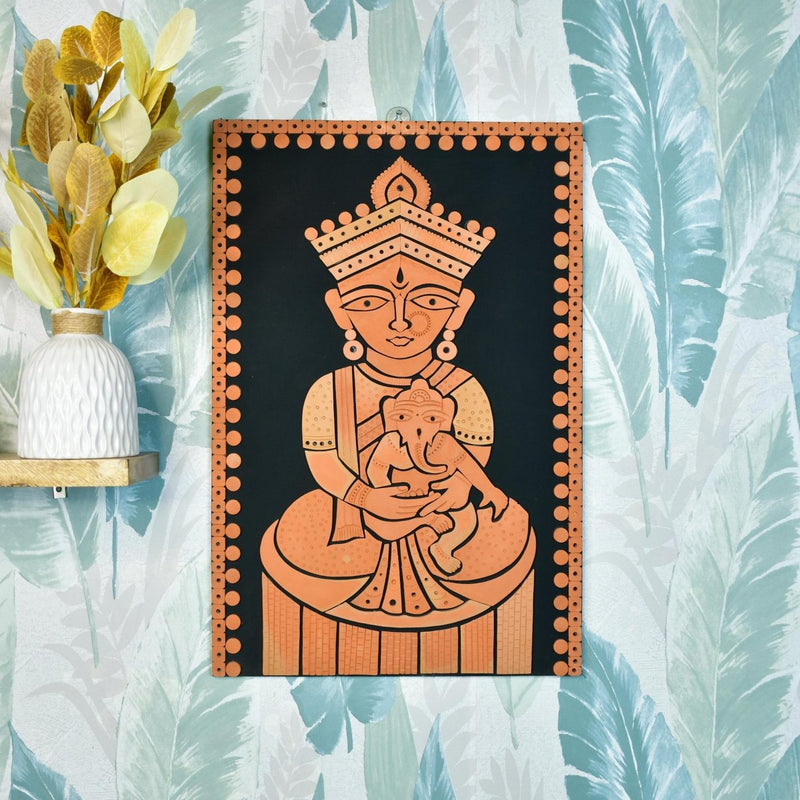 Terracotta Ganesh Janani: Artisan Wall Decor for Home Bliss – view 6