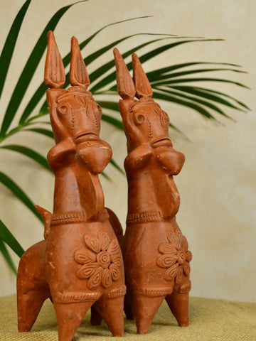 Terracotta Horse: Artisan - Made Tabletop Home Decor Accent - Sowpeace - Terracotta Horse: Artisan - Made Tabletop Home Decor Accent - Terr - Terr - TT - TH - Sowpeace