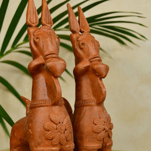 Terracotta Horse: Artisan - Made Tabletop Home Decor Accent - Sowpeace - Terracotta Horse: Artisan - Made Tabletop Home Decor Accent - Terr - Terr - TT - TH - Sowpeace