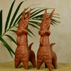 Terracotta Horse: Artisan-Made Tabletop Home Decor Accent - Additional View