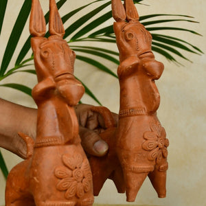 Terracotta Horse: Artisan - Made Tabletop Home Decor Accent - Sowpeace - Terracotta Horse: Artisan - Made Tabletop Home Decor Accent - Terr - Terr - TT - TH - Sowpeace