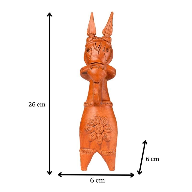 Terracotta Horse: Artisan - Made Tabletop Home Decor Accent - Sowpeace - Animal - New Arrivals