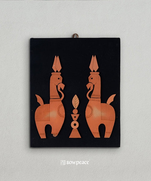 Terracotta Horse Wall Art: Artisan Home Decor