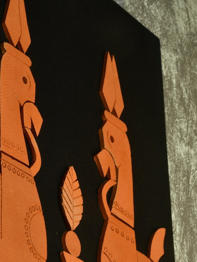 Terracotta Horse Wall Art: Artisan Home Decor