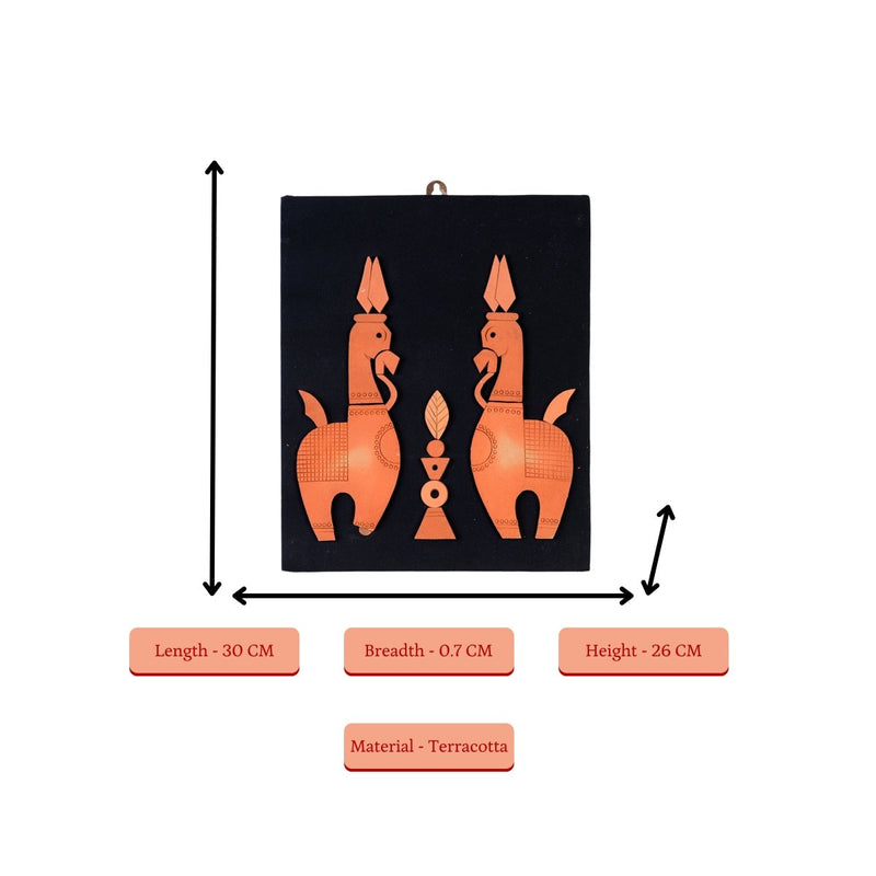 Terracotta Horse Wall Art: Artisan Home Decor – view 4