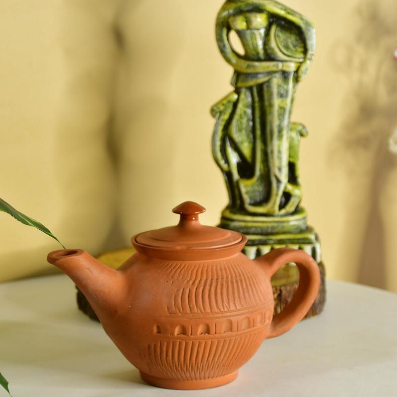 Terracotta Kettle: Artisan Charm for Home and Kitchen