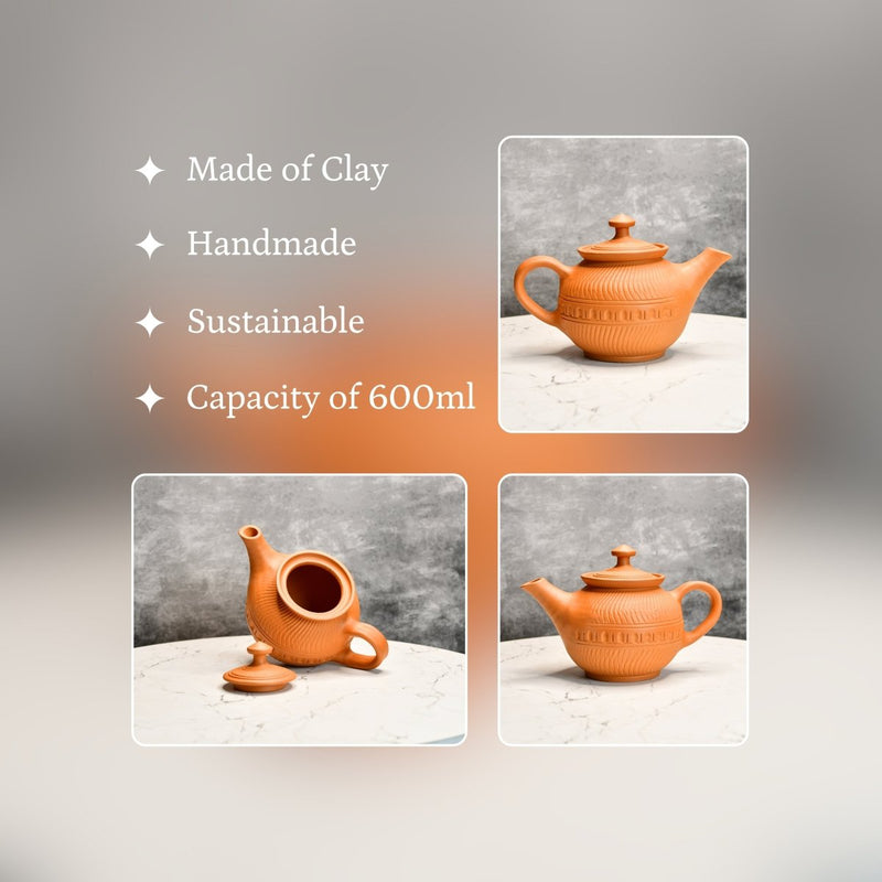 Terracotta Kettle: Artisan Charm for Home and Kitchen – view 3