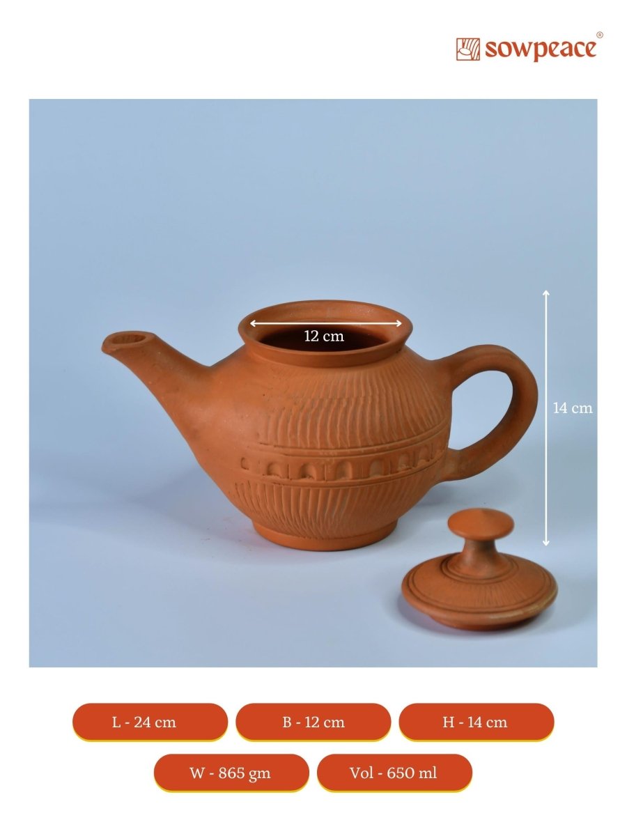 Terracotta Kettle: Artisan Charm for Home and Kitchen