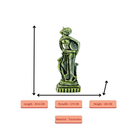 Vastu Principles for Terracotta Lady with Deer: Artisan Tabletop Home Decor