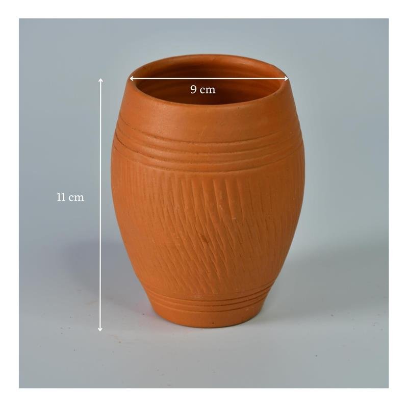 Terracotta Lassi Mug Set: Artisanal Elegance, Functional Design.