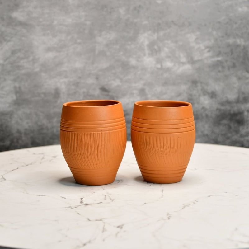 Terracotta Lassi Mug Set: Artisanal Elegance, Functional Design. – view 1